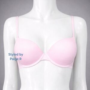💕SKIMS Fits Everybody Lightly lined  T-shirt Demi Bra Pink Cherry Blossom 30D